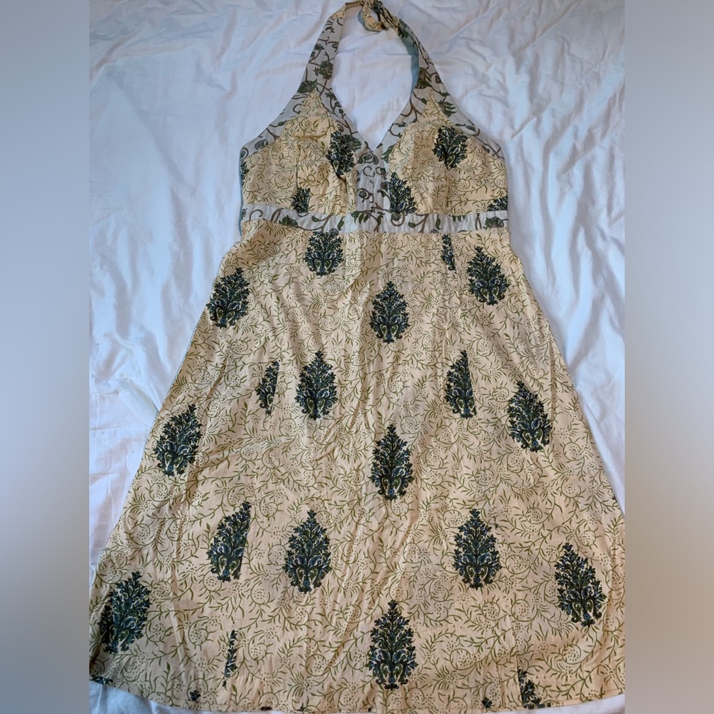 Multicolored Halter Dress Size 10 Summer dress boho